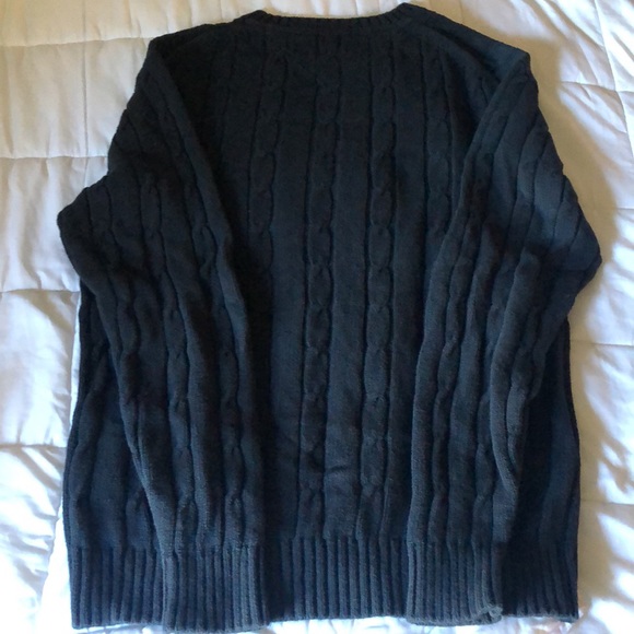 TOMMY HILFIGER SWEATER LOT 2 MENS SIZE MEDIUM M  NAVY BLUE HUNTER GREEN SHIRTS ! - Picture 5 of 7